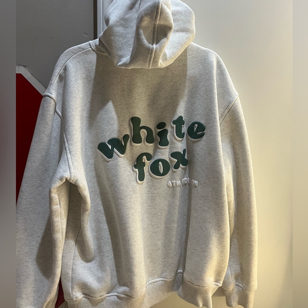 White fox hoodie